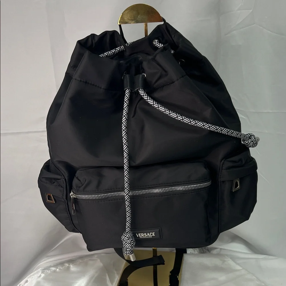 Versace Black Drawstring Backpack - Picture 1 of 16